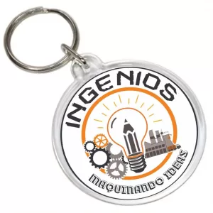 LLAVERO TRANSLUCIDO REDONDO PACK X12 UNIDADES