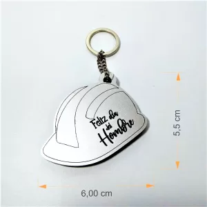 LLAVERO GRIS METALIZADO GRABADO LASER 6 MM