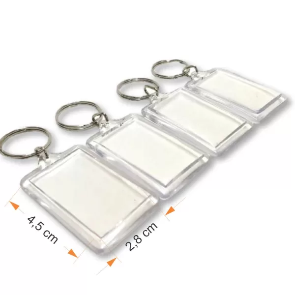 LLAVERO RECTANGULAR TRANSLUCIDO PACK X 12 - Imagen 2