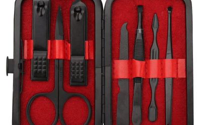 ESTUCHE MANICURE-PEDICURE SET X 7 PCS DE LUJO
